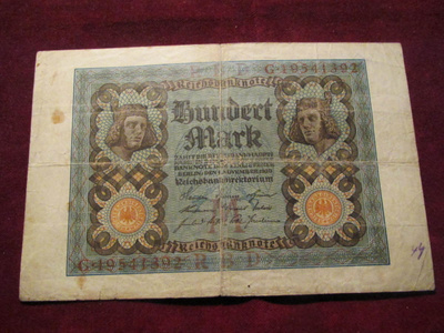 100 mark 1920 Saksa-Germany