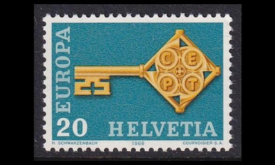 Sveitsi 871 ** Europa (1968)