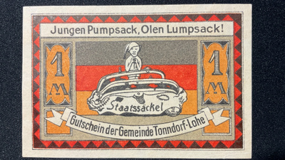 Een Mark - Tonndorf-Lohe, den 30.März 1921.
