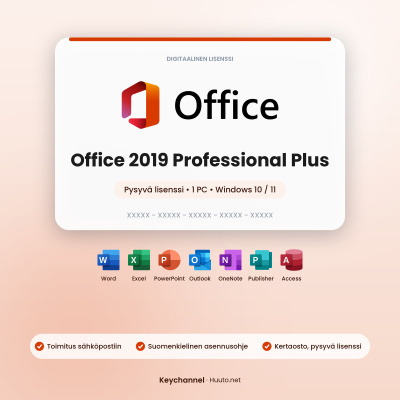 Office 2019 Professional Plus avain – lisenssi 1 PC