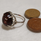 Upea Vintage Hopea Meripihka sormus baltic amber  - pikkukuva 4