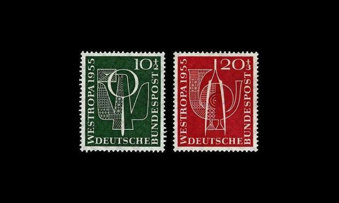 Saksa 217-8 ** Postimerkkinäyttely Westropa (1955)