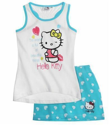 Toppi ja hame Hello Kitty Sininen koko 104 UUSI