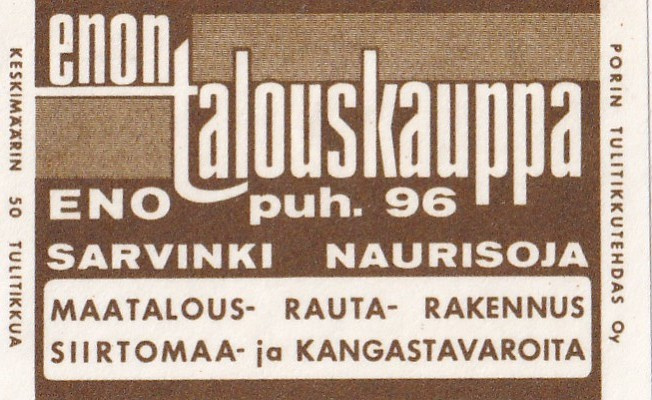 Eno, Enon Talouskauppa. Sarvinki, Naurisoja     b526