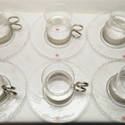 Timo Sarpaneva Tsaikka lasit 6 kpl aluslautasilla, Iittala - pikkukuva 5