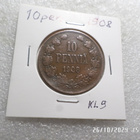 10 penniä 1908   kulkematon tasaisesti patinoitunut, kl 9 - pikkukuva 5