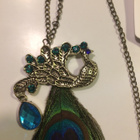 774 .. Upea Blue Eyes Peacock Pitkä . Kaulakoru - pikkukuva 5