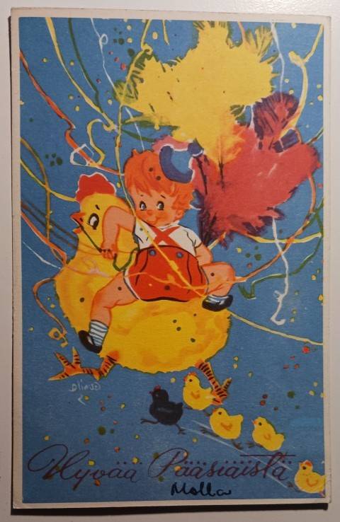 Lapsi ratsastaa kanalla, tiput seuraavat, p. 1956