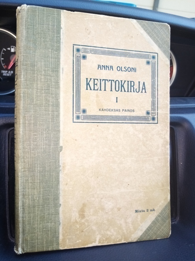 Anna OLSONI : Keittokirja I ( 1907) SIS POSTIKULU