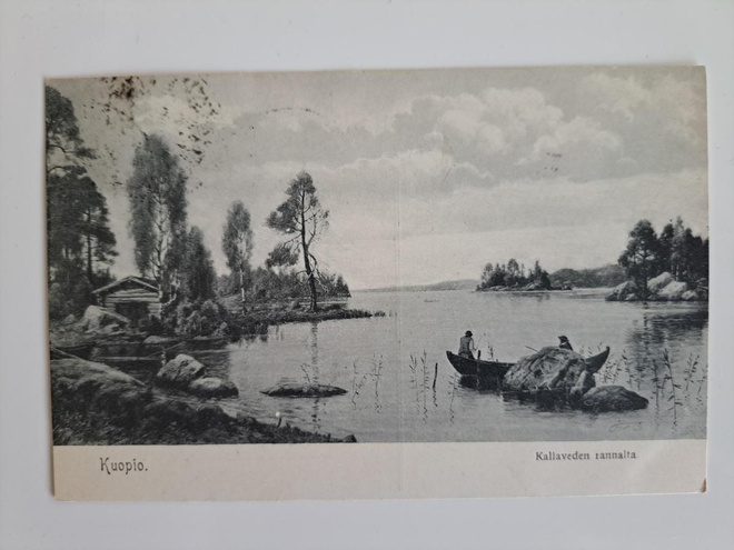Vanha kulkenut postikortti: Kuopio - Kallavesi.