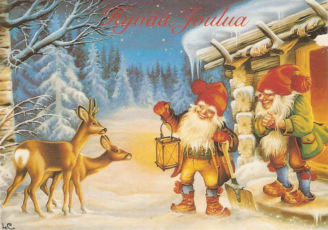 Lars Carlsson: Peurat tonttuja tervehtimässä