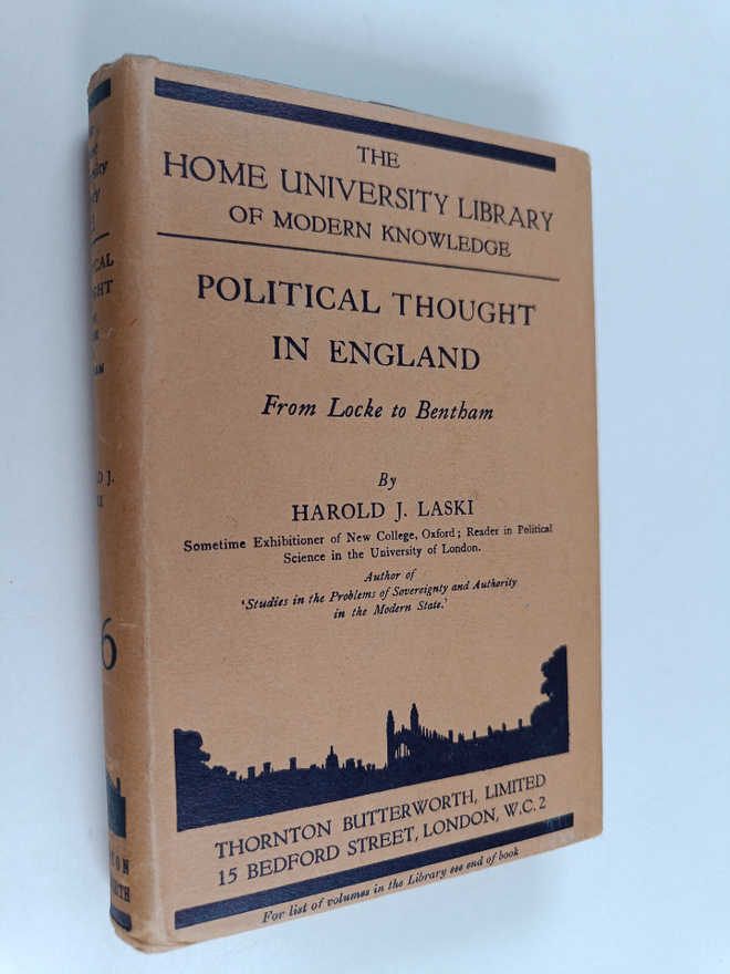 Harold J. Laski : Political thought in England from Locke...