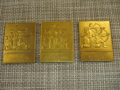 Ampumamitaleita 3 kpl 1974-1975.