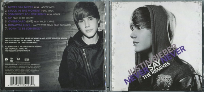 JUSTIN BIEBER . CD-LEVY . NEVER SAY NEVER