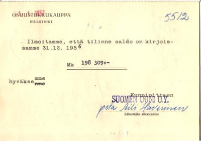 FIRMAKORTTI SUOMEN UUNI OY MALMI