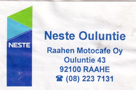 Raahe, . NESTE  Ouluntie   7/8