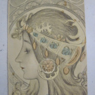 VANHA Postikortti Jugend Art Nouveau ennen 1905 sign Ritella - pikkukuva 1