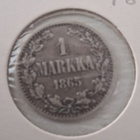 1markka hopea suomen eka 1865 - pikkukuva 1