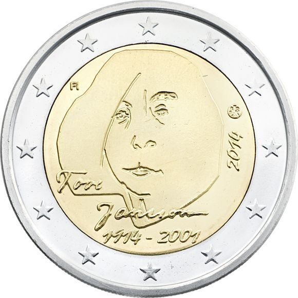 Suomi 2014 2 € Tove Jansson UNC