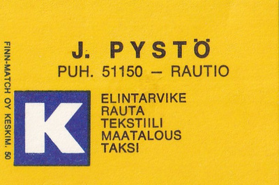 Rautio. J. Pystö .      b436