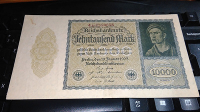 Germany Saksa 10000 Mark 1922 P70 VF+