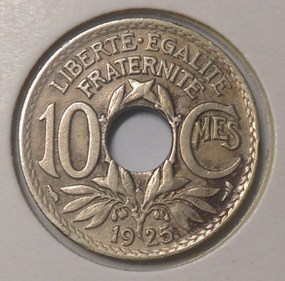 France. 10 centimes 1925.