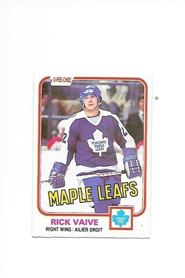 1981-82 OPC #310 Rick Vaive Toronto Maple Leafs gooni