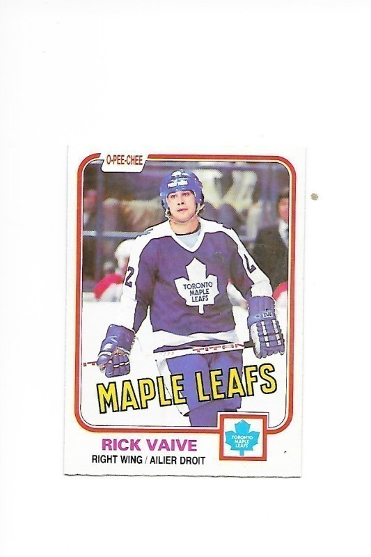 1981-82 OPC #310 Rick Vaive Toronto Maple Leafs gooni