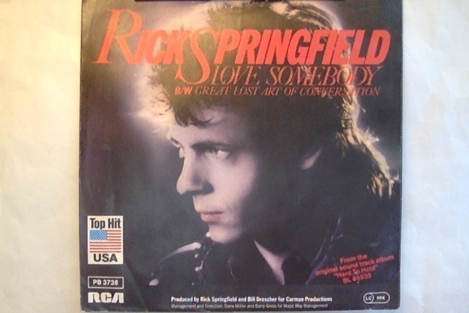 RICK SPRINGFIELD  ::  LOVE SOMEBODY  ::  VINYYLI 7"     1984