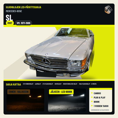 SL (W107 / R107) 1971-1989 Ulkoiset LED -valot