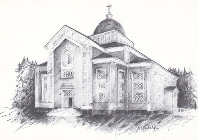 KIRKKOKORTTI - KERIMÄEN KIRKKO  - 25
