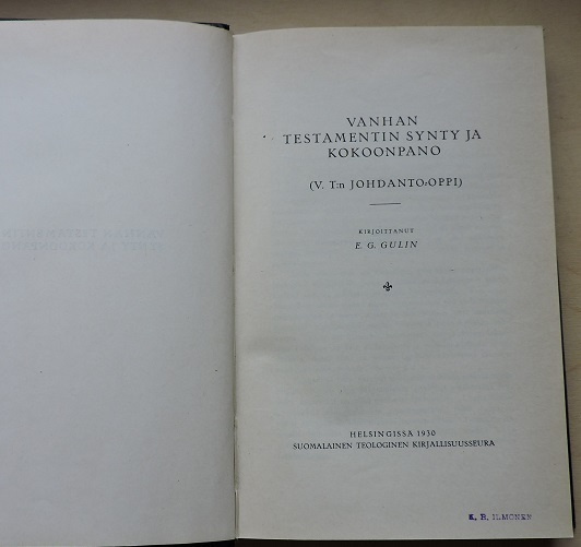 E.G. Gulin: Vanhan Testamentin synty ja kokoonpano