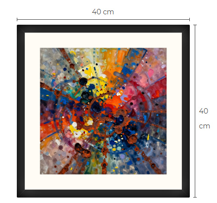 Uusi uniikki abstrakti art print taulu 40 cm x 40 cm