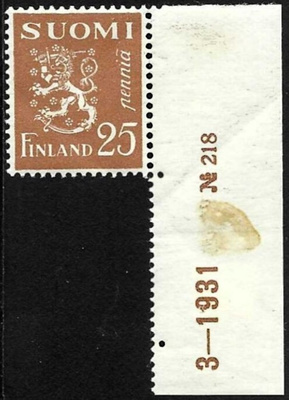 1930 M-30 L 25 p kellanruskea ** Lape 146 b LP Lm1 TIL N:o