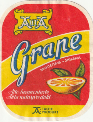 VANHA JUOMAETIKETTI - GRAPE (K11-S52)