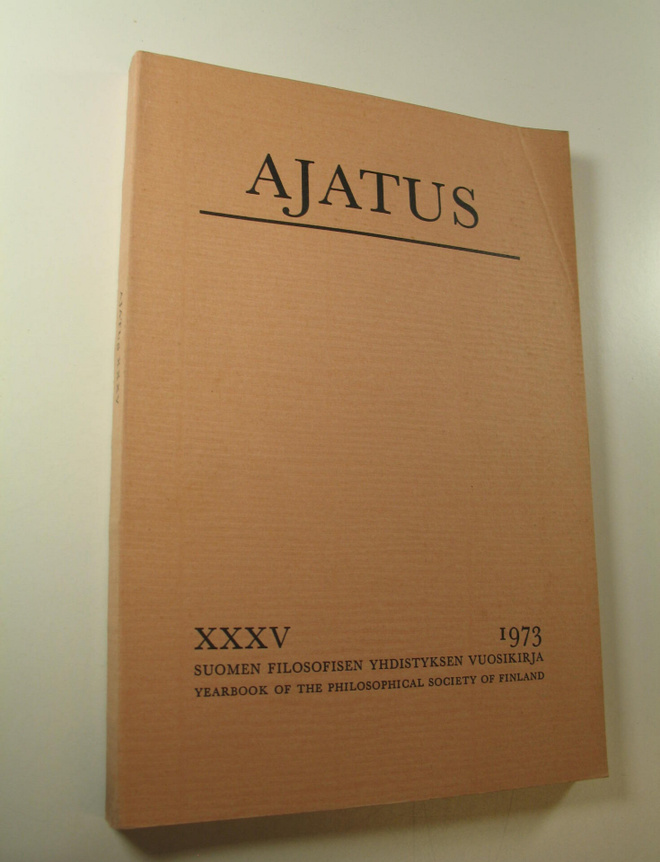 Jaakko (toim.) Blomberg : Ajatus XXXV, 1973 : Suomen filo...