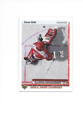 1990-91 Upper Deck #463 Trevor Kidd Canada MV RC
