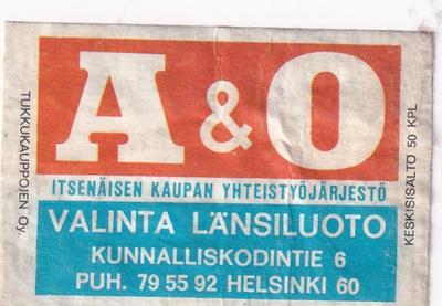Helsinki, Valinta Länsiluoto   A & O   b523