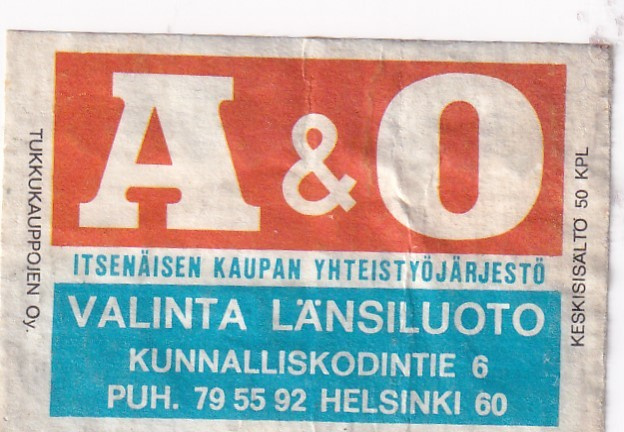 Helsinki, Valinta Länsiluoto   A & O   b523