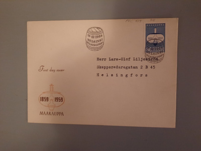 FDC Suomi 1959 Maakauppa EL, teemakuori