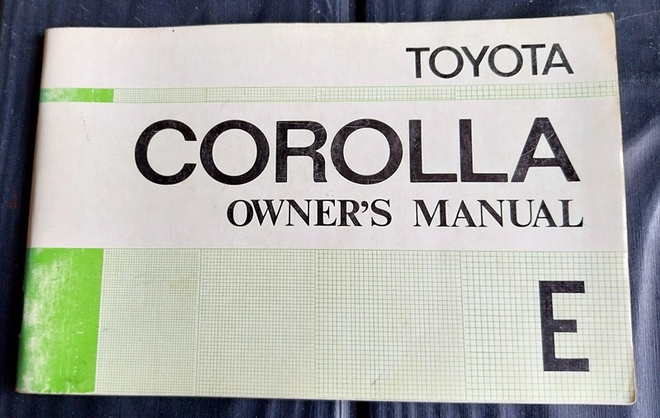 TOYOTA COROLLA OWNER'S MANUAL 1974