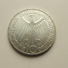 Saksa 10 mark 1972 D  Olympialaiset Münchenissä - hopeaa - - pikkukuva 1