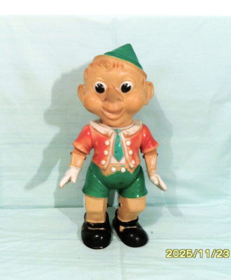 * AITO JA HARVINAINEN 60-LUVUN ALUN PINOKKIO FIGUURI 40 cm *