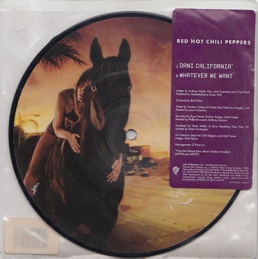 7” SINGLE PICTURE DISC Red Hot Chili Peppers Dani California