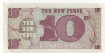 Iso-Britannian asevoimien erikoisseteli 10 uutta pennyä 1972