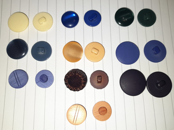 15-21mm erilaisia kantanappeja