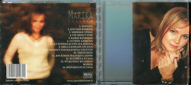 MARIKA PAAVOLA . CD-LEVY . UUTEEN AAMUUN