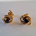 Upeat kultaiset 18K (750) korvakorut - pikkukuva 1