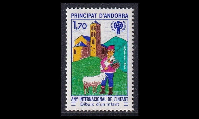 Andorra Fr 300 ** Kansainvälinen lasten vuosi (1979)