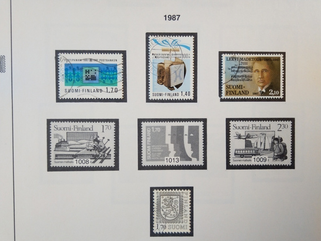 1987 Suomi postimerkki 4 kpl